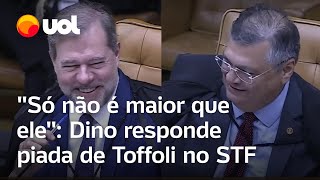 Dino responde após Toffoli fazer piada e dizer que 'experiência só não é maior que ele'; veja vídeo