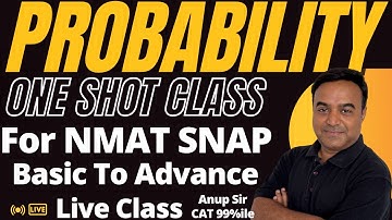 Probability in One Shot for NMAT & SNAP 2025 | Basics to Advanced