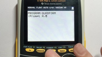 Writing a quadratic formula program on Ti84