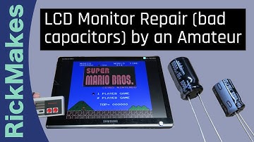 LCD Monitor Repair (bad capacitors) by an Amateur