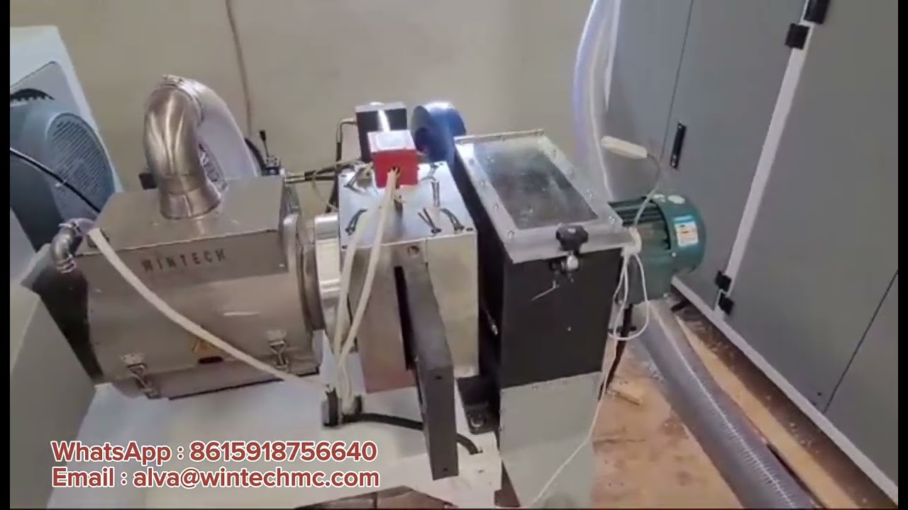 130kg/h Output Low Temperature Air Cooling Plastic Granulator with Hydraulic Screen Changer