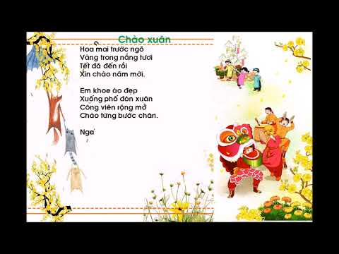 Bài 1: Chào Xuân (tiết 2) - môn Tiếng Việt lớp 1