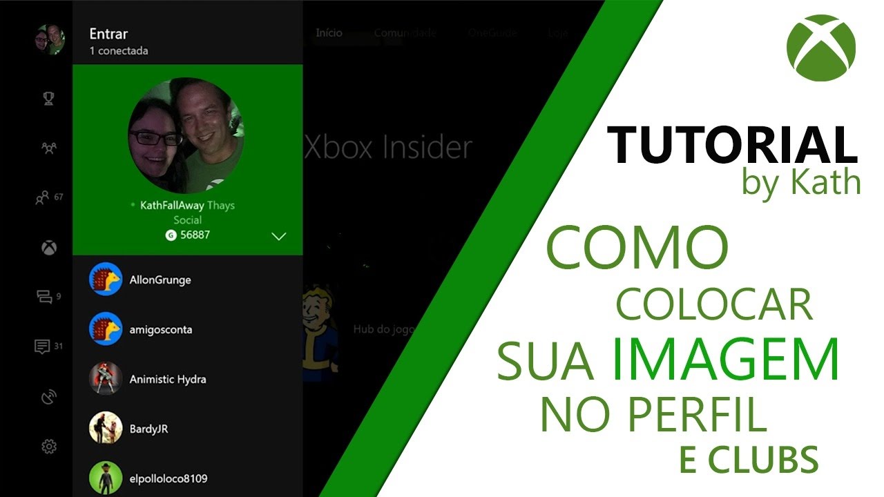 Tutorial como por a sua foto no perfil do Xbox One - YouTube