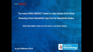 The Inverse OARSI-OMERACT Criteria Is a Valid Indicator of the Clinical Worsening of Knee OA screenshot 1