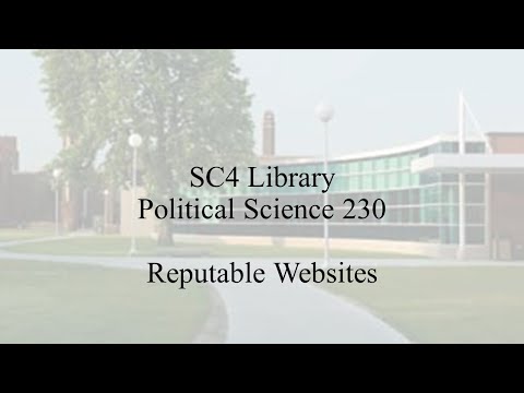 SC4 Library PS230 Reputable Websites