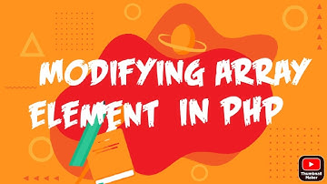 modifying array element in php