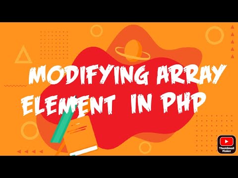 modifying array element in php