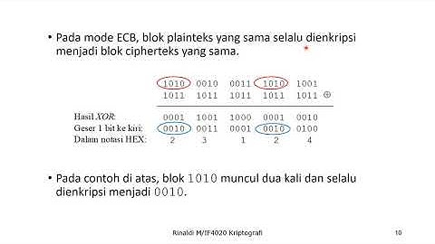 Kripto 15: Kriptografi  Modern (Bagian 3: Block Cipher)