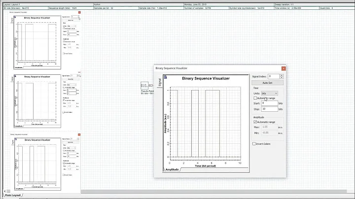 Introduction to Optisystem - How To Setup The Pseudo Random Bit Sequence Generator