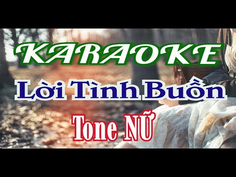 Beat LỜI TÌNH BUỒN (Hoàng Thanh Tâm) - KARAOKE Tone NỮ Am (4K)