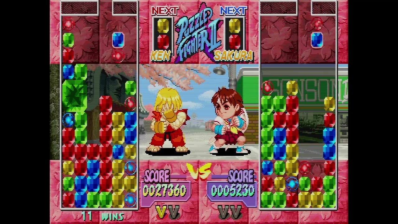 Super Puzzle Fighter II Turbo - Ken vs. Sakura 9 - YouTube