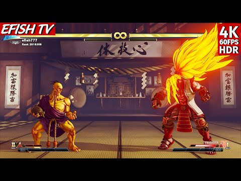 Oro vs Necalli (Hardest AI) - Street Fighter V