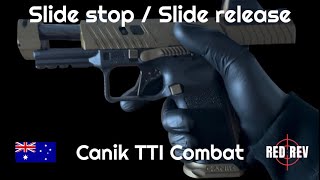 How to use the slide stop/release on the Canik TTI Combat