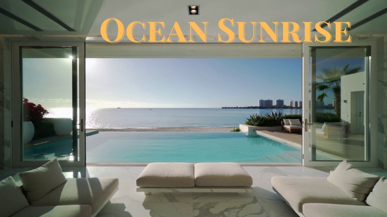 Luxury Beachfront Villa 🌊 Ocean Sunrise & Infinity Pool Ambience