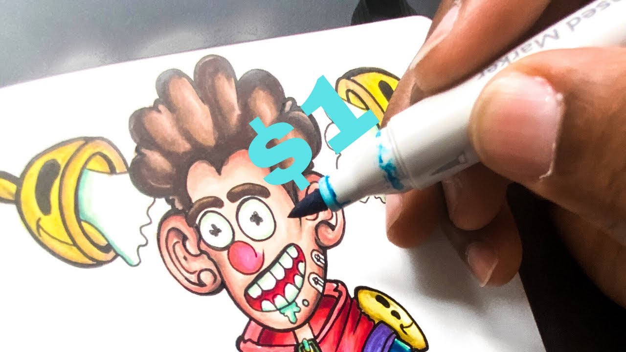 DRAWING with CHEAP COPIC MARKER ALTERNATIVES FROM amazon [ARTIST LOFT