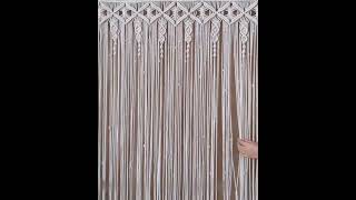 Bohemian Macrame Curtain: Modern Wall Decor, Door & Window Valance for Farmhouse  #woodenwallart