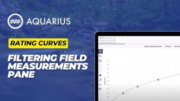 Filtering Field Measurements for Rating Curves | Hydrology | Aquarius Time-Series