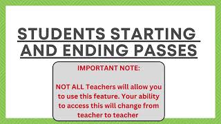 Campus Hall Pass For Students Video