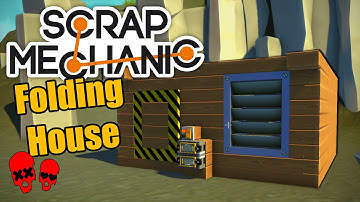 FOLDING HOUSE and AUTOMATIC GARAGE | Scrap Mechanic Gameplay #2