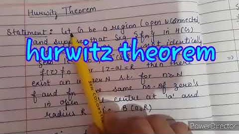 hurwitz theorem #complex  Analysis # MSc mathematics