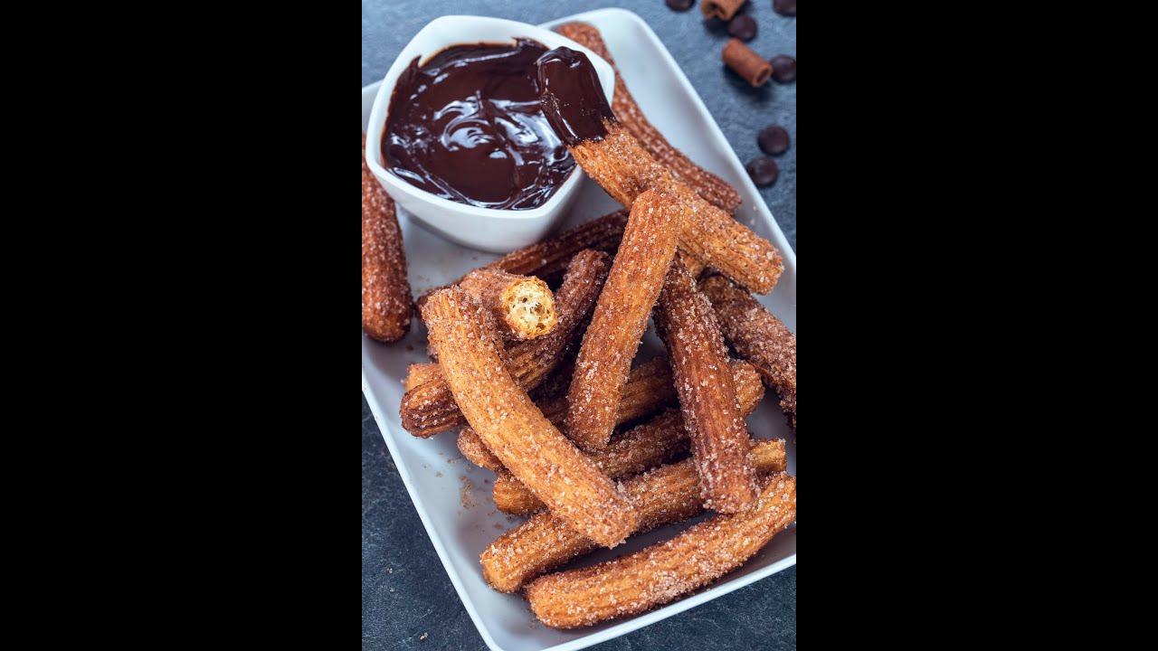 Delicious homemade eggless churros #shorts | Home Cooking Adventure
