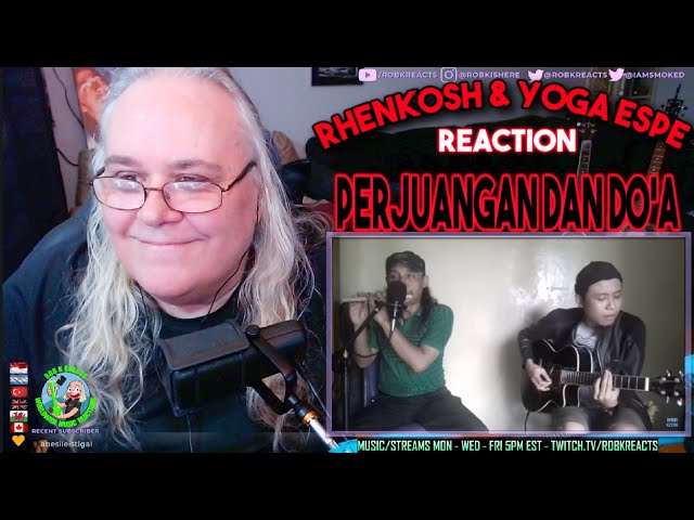 RhenKosh u0026 Yoga Espe Reaction - PERJUANGAN DAN DO'A - First Time Hearing - Dangdut Gitar Akustik class=