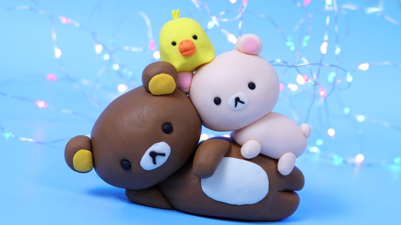 How to make Rilakkuma bear cake topper! Diy Rilakkuma figurine tutorial