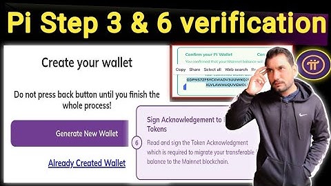 Pi Network Step 3 & 6 verification | Pi network sign acknowledgement to receive tokens | Pi kyc