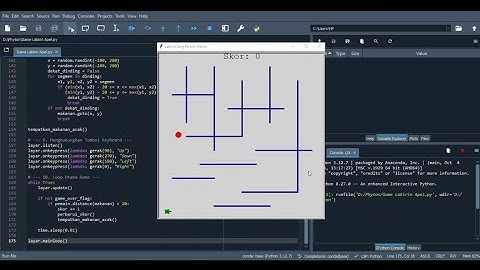 Membuat Game Sederhana "Labirin: Sang Pencari Makan!" Menggunakan Python Turtle
