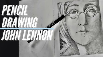 Pencil drawing of John Lennon | process