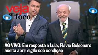 AO VIVO: Em resposta a Lula, Flávio Bolsonaro aceita abrir sigilo telefônico e bancário sob condição