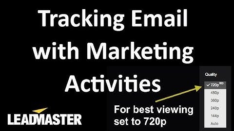 Tracking Email with Marketing Activities