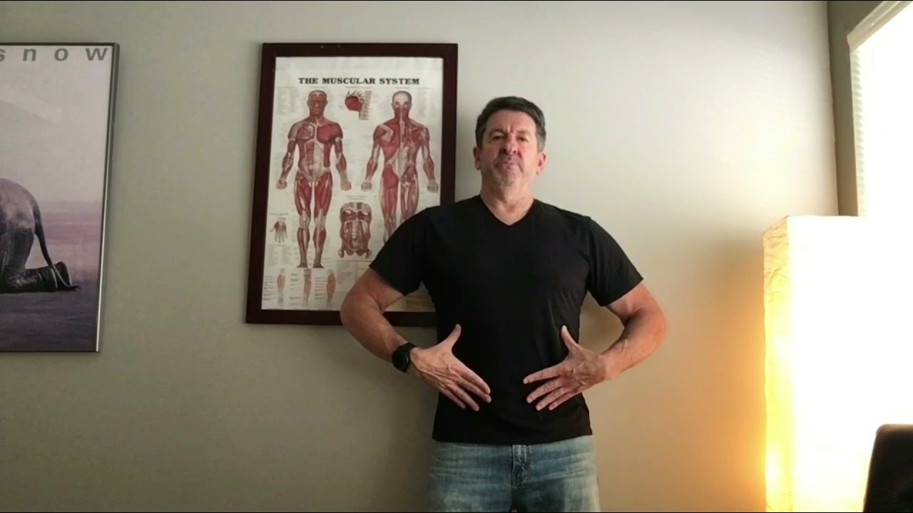 Wall breathing for anterior pelvic tilt