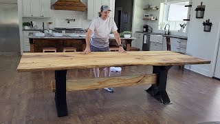 K-Man Builds -  'Eleanor' Miling Elm slabs for a 48'x10' Live Edge Dinning Table by Kman Builds 420 views 2 years ago 14 minutes, 33 seconds