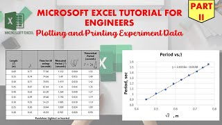 Microsoft Excel tutorial for Engineers (Part II) - Engineers Academy