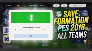 [ UPDATE ] SAVE FORMATION PES 2018 MOBILE | #pes2018 #pes2018mobile 