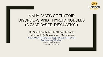 How to evaluate Thyroid Disorders and Thyroid Nodules - CME Lecture| Dr. Nikhil Gupta|CanMed Clinics
