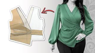 How to Draft a Wrap Blouse Pattern | Step-by-Step Sewing Tutorial 