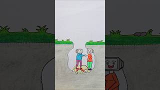 The smart TV girl saved herself#shortsfeed #youtubeshorts #skibiditoilet #drawing