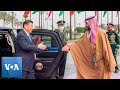 Chinese president xi welcomed by saudi crown prince