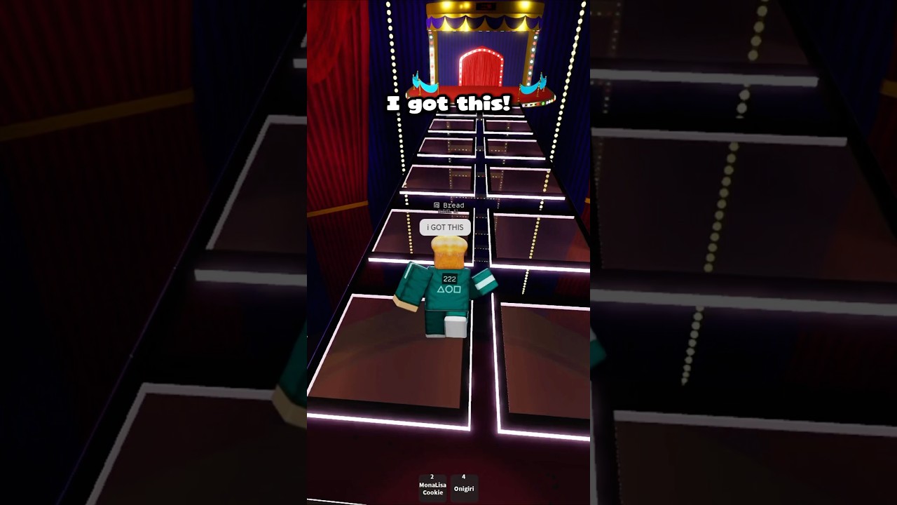 Soloing the glass bridge in Ink Game #inkgames #squidgame #roblox