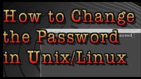 How to Change the Password in Unix/Linux