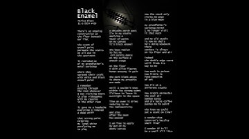 𝐁𝐋𝐀𝐂𝐊 𝐄𝐍𝐀𝐌𝐄𝐋 • a poem by Marius Black #synesthesia #artph #artist #enamel #painter #scent #song #new