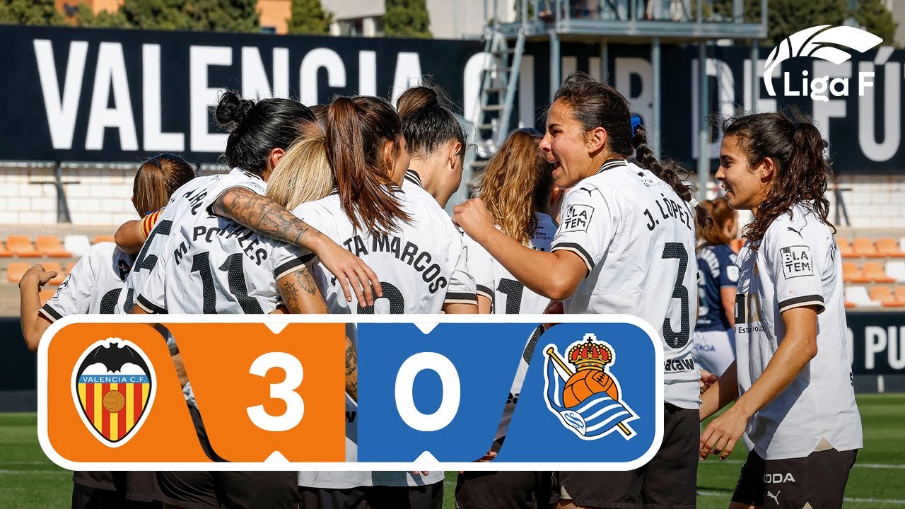 Resumen del VCF Femenino vs Real Sociedad | Jornada 24 | Liga F - YouTube