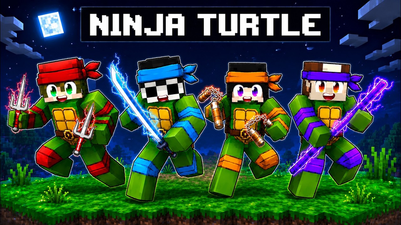 Minecraft But We’re a NINJA TURTLE FAMILY!