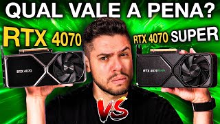 RTX 4070 SUPER vs RTX 4070: QUAL COMPENSA? LADO A LADO em GAMES, PREÇO, DESEMPENHO, CONSUMO e VRAM