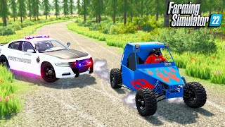EVADING THE POLICE ON HOMEMADE GO KART! screenshot 5