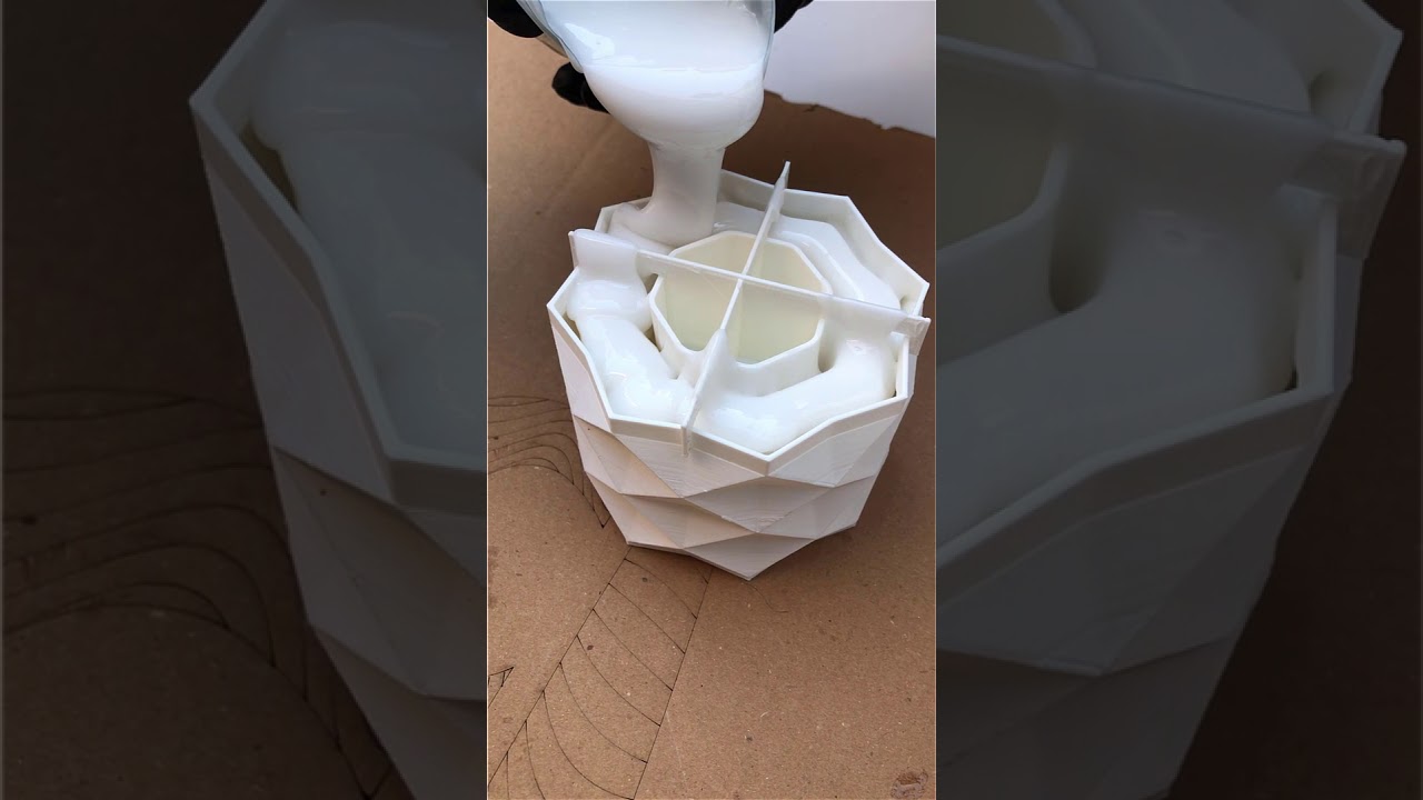 Maker Marketplace Feature: 3D Printed Geometric Planter Mold for Silicone and Concrete!