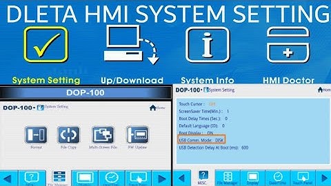 Delta HMI Calibration|HMI system setting|hmi date and time setting|delta hmi secreen saver setting