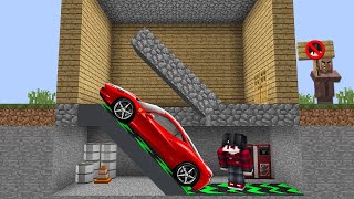 ถ้าเกิด!! ผมขโมยรถ มาไว้ในบ้านใต้ดิน $1,000,000 เหรียญ จะโดนจับได้ไหม - (Minecraftคนรวยคนจน) screenshot 2